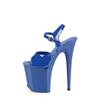 Pleaser - FLAMINGO809 Sandale à bride à la cheville, Pole dance chaussures - Bleu Product image